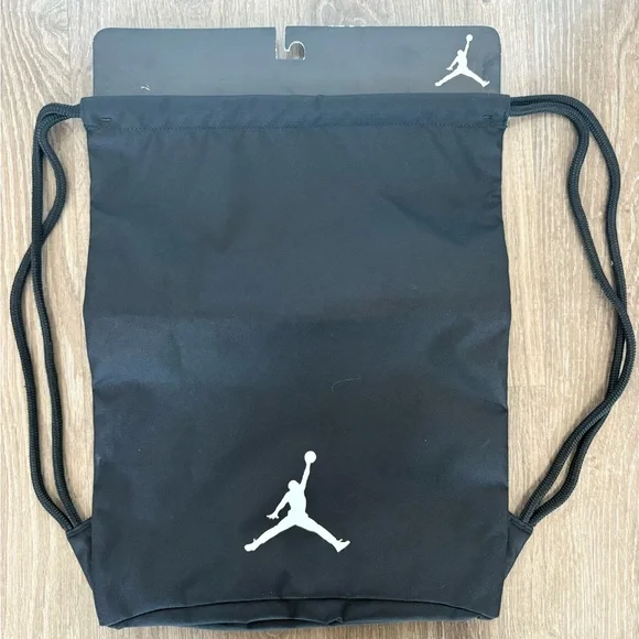 Jordan Black Drawstring Backpack - Picture 1 of 4